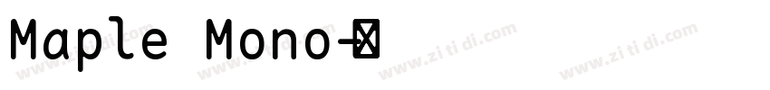 Maple Mono字体转换
